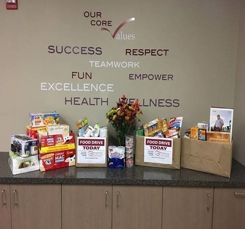 Core values and food drive donations